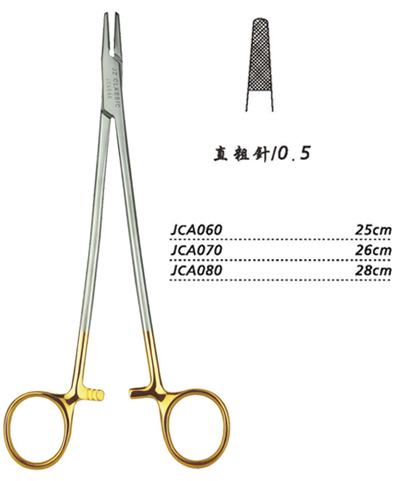 金鐘硬質合金鑲片持針鉗直 粗針 JCA070 26cm 直 粗針 0.5